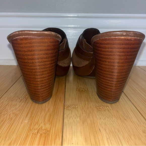 Cole Haan Brown Leather Clogs with Buckle size 10B Brazil - Picture 3 of 7